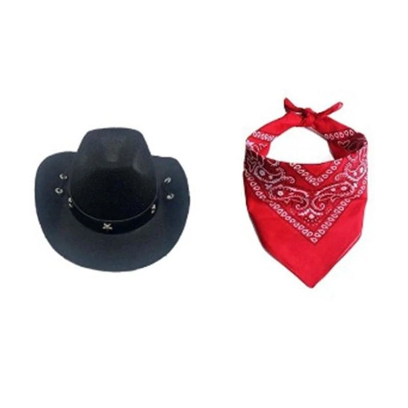 Cowboy Set for Dogs – Costume Hat and Bandana