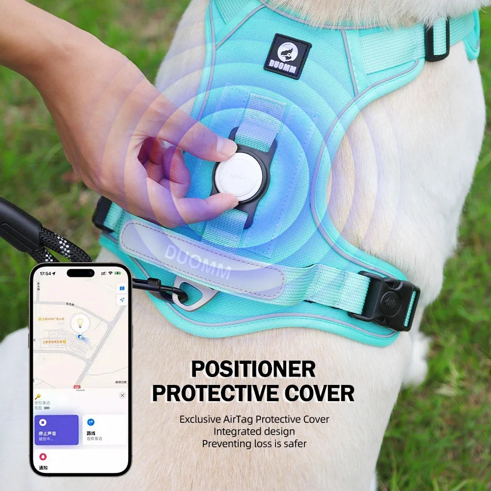 No-Pull Dog Harness for Large Dogs — Reflective, GPS-Compatible & Escape-Proof