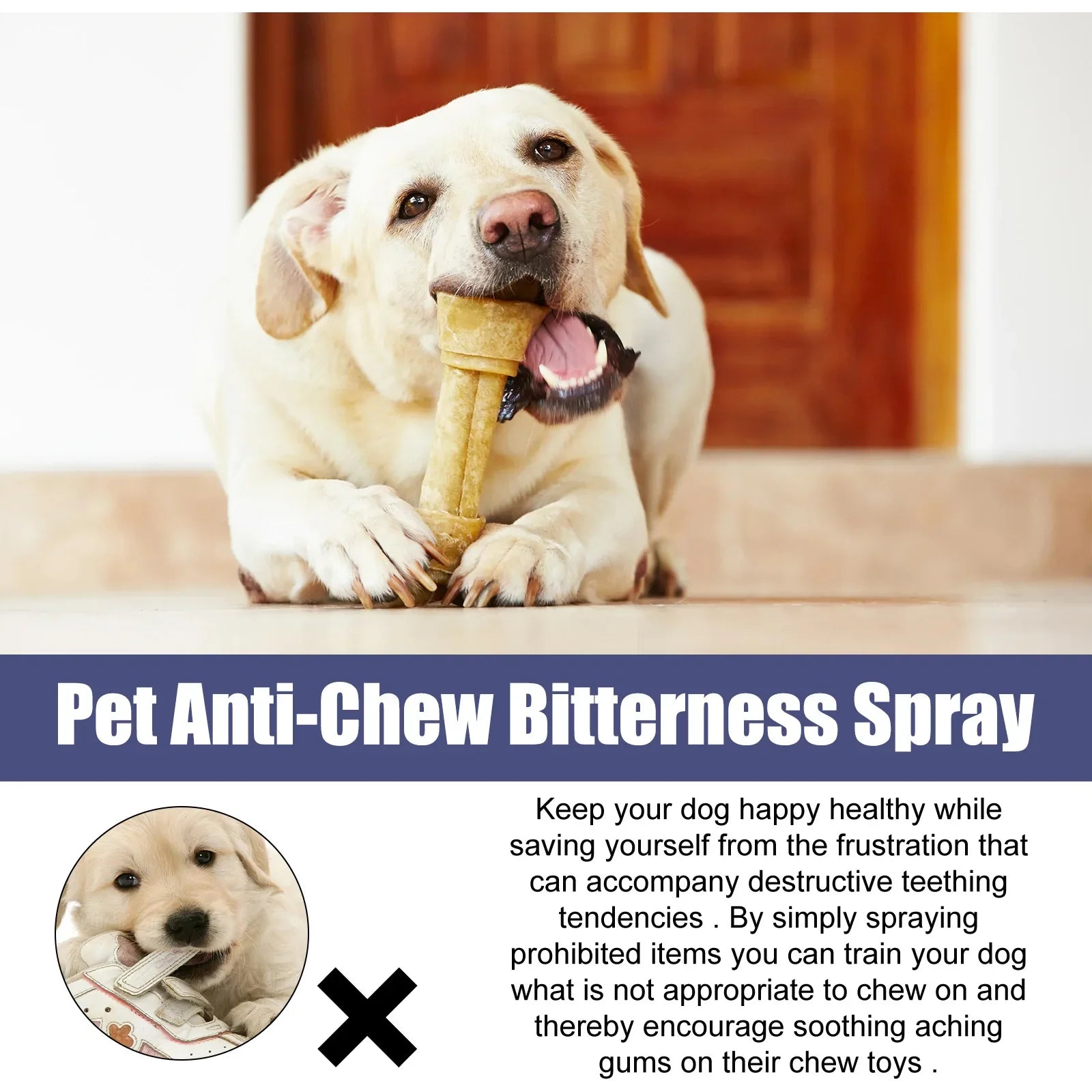 Bitter Spray for Dogs & Cats – Anti-Chew & Scratch Deterrent, 50ml