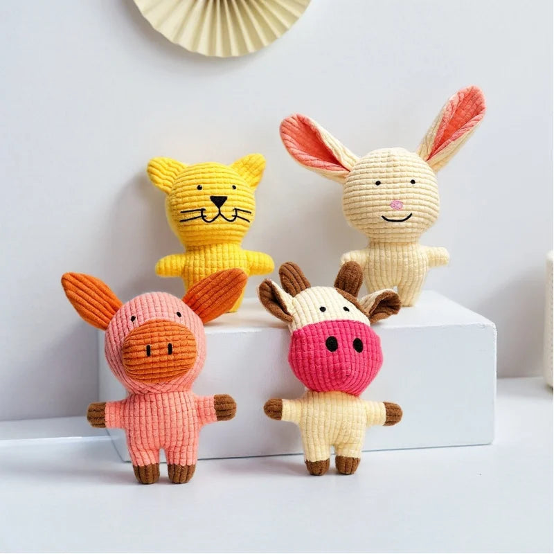 Juguete de Peluche con Sonido para Gatos y Perros - Diseño Mazorca Resistente a Mordidas