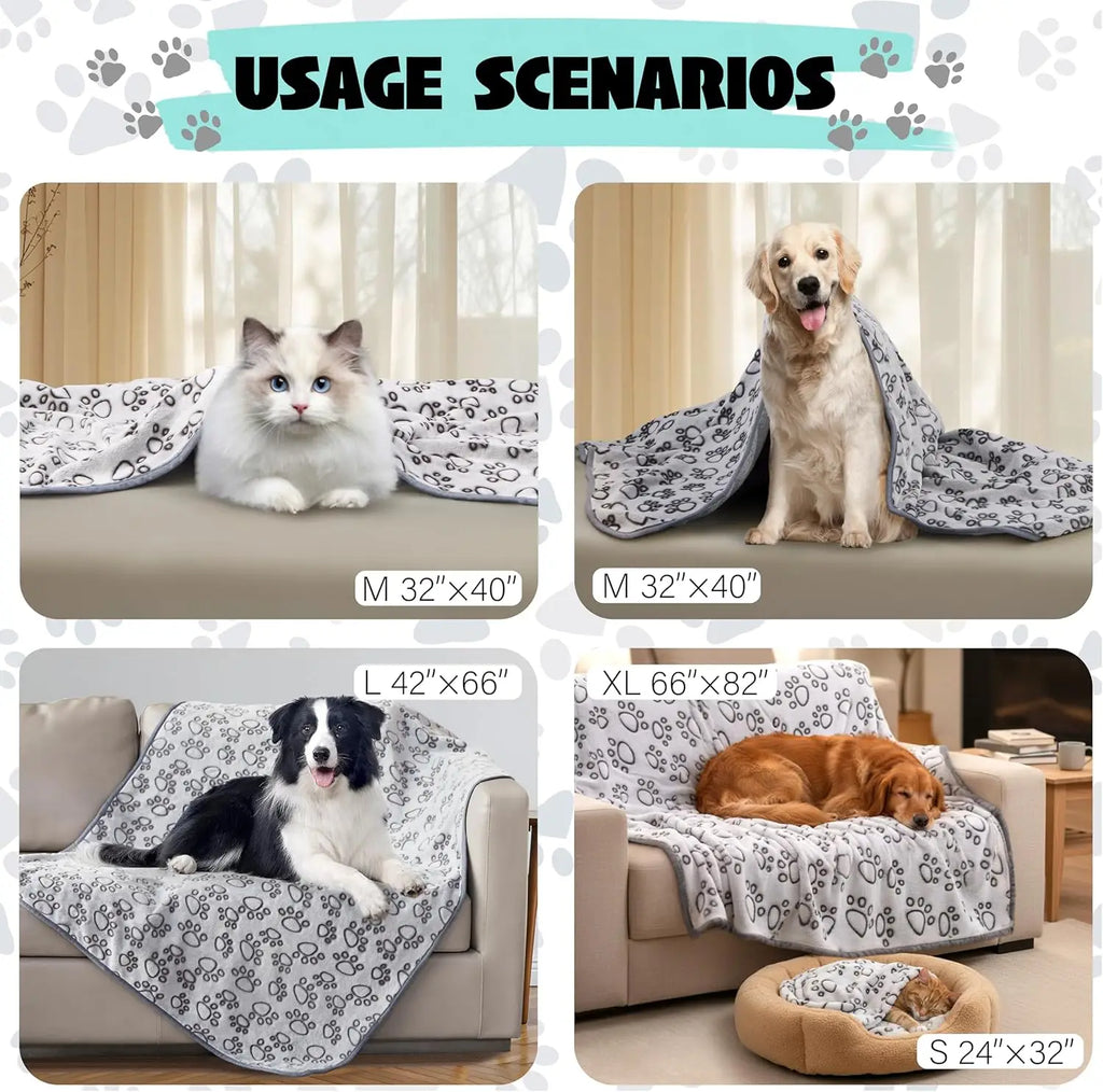 Premium Soft Pet Blanket for Dogs & Cats – Washable & Cozy