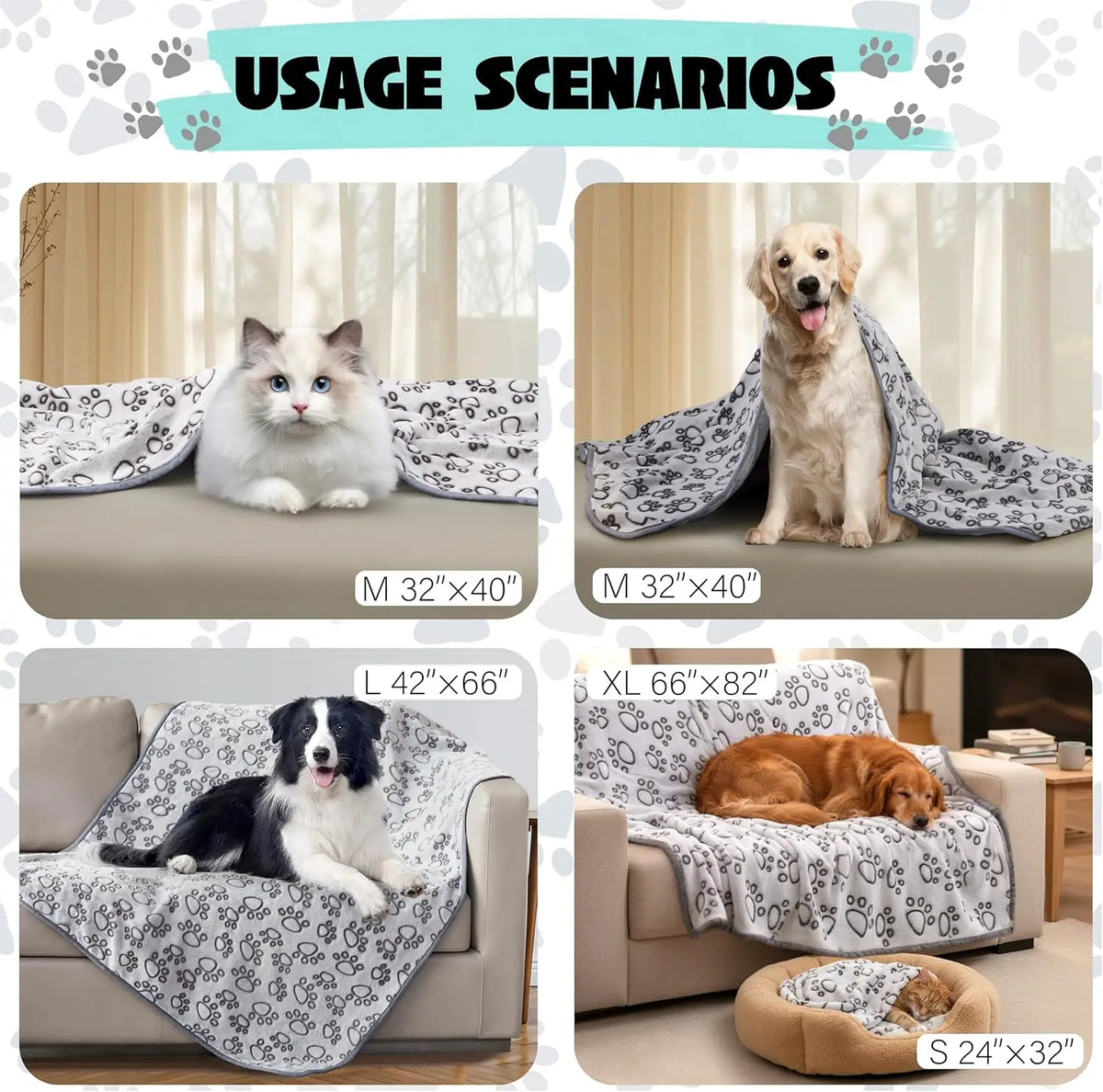 Premium Soft Pet Blanket for Dogs & Cats – Washable & Cozy
