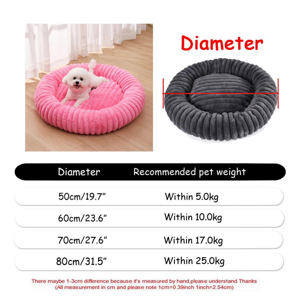 Luxury Round Pet Bed for Dogs & Cats – Ultra Soft & Warm