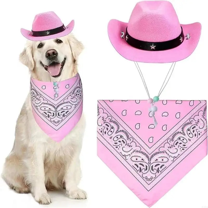 Cowboy Set for Dogs – Costume Hat and Bandana