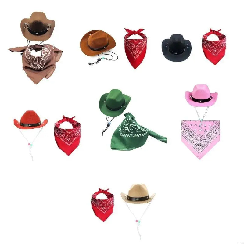 Cowboy Set for Dogs – Costume Hat and Bandana