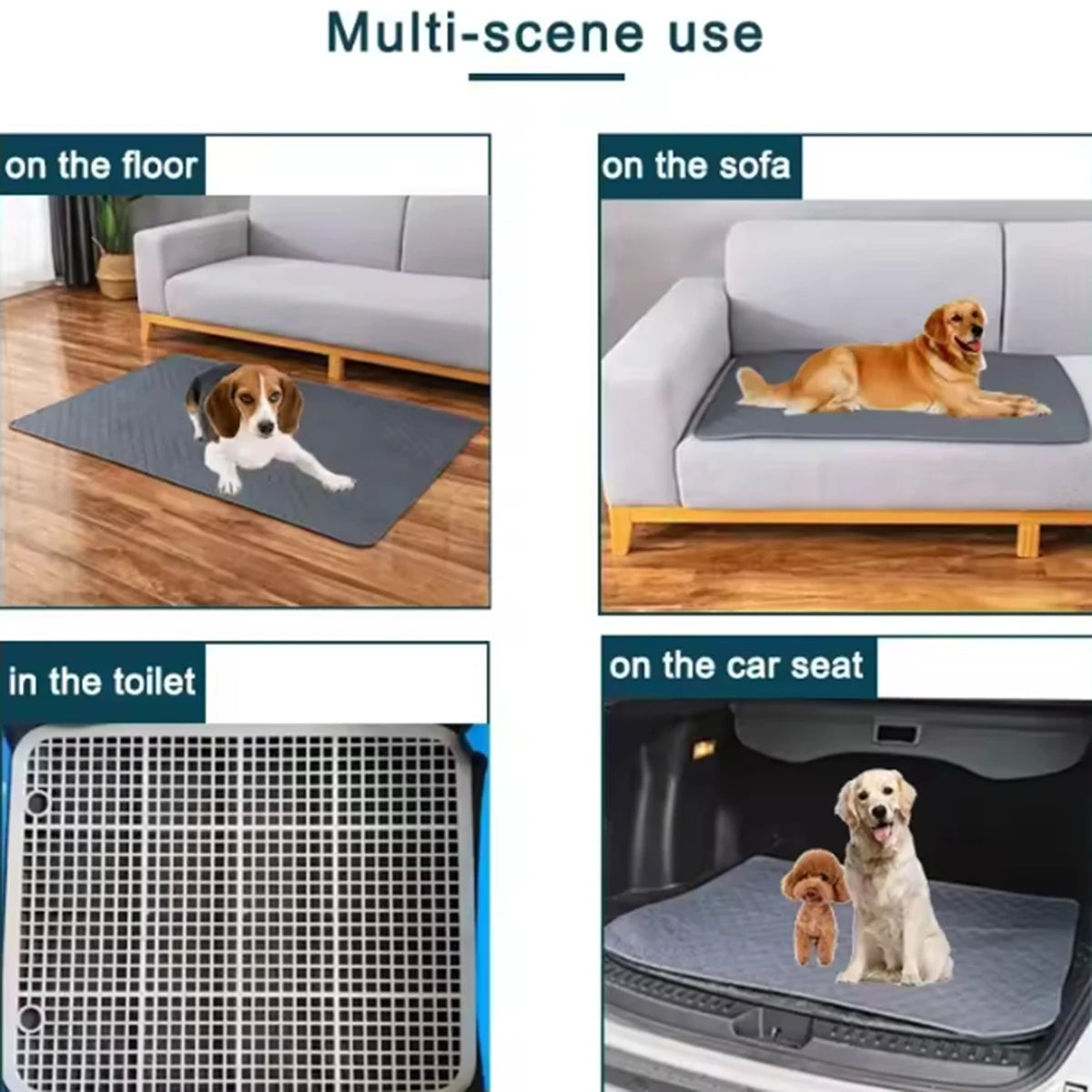 Reusable Waterproof Pet Mat for Dogs & Cats – Absorbent & Washable