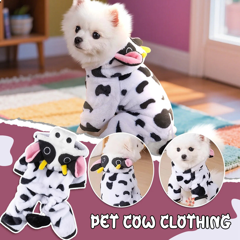 Cow Costume for Dogs & Cats – Warm & Adorable for Halloween and Christmas