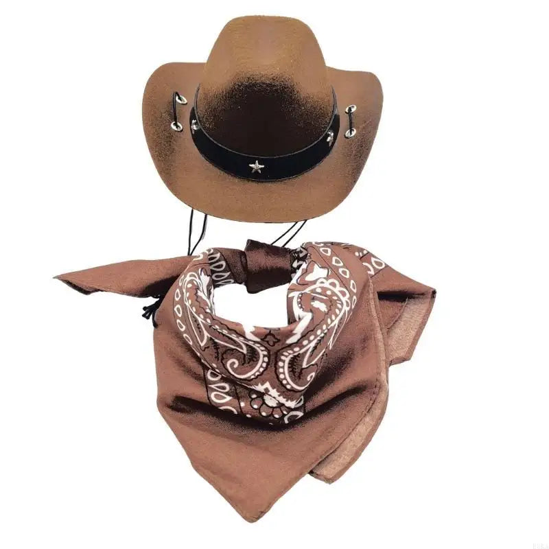 Cowboy Set for Dogs – Costume Hat and Bandana