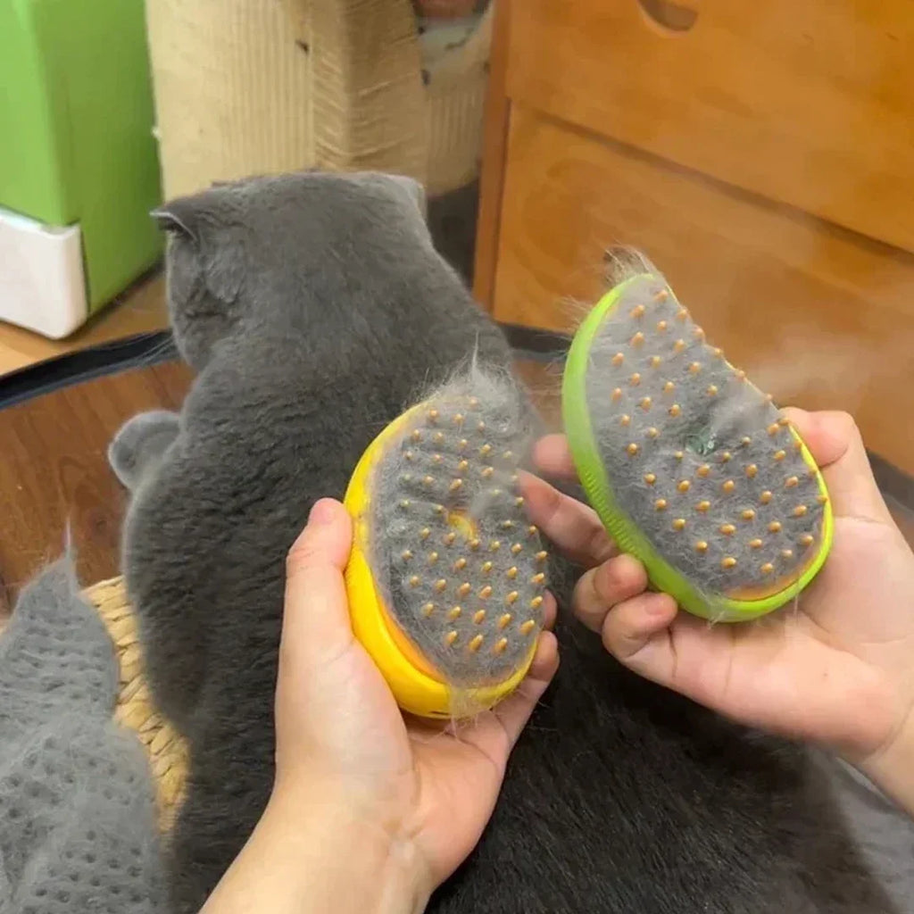 3-in-1 Steam Brush for Cats & Dogs – Grooming, Massage & Steamer