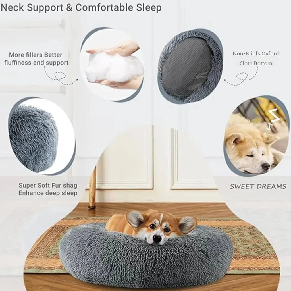Luxury Round Pet Bed for Dogs & Cats – Ultra Soft & Warm