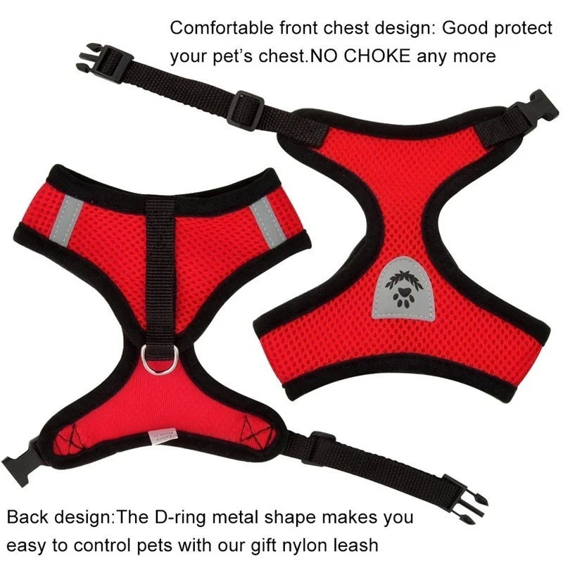 Mesh Harness & Leash Set for Cats and Dogs — Breathable, Reflective & Adjustable
