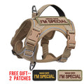 Tactical Military Dog Harness — with Handle, Reflective & Patches Included