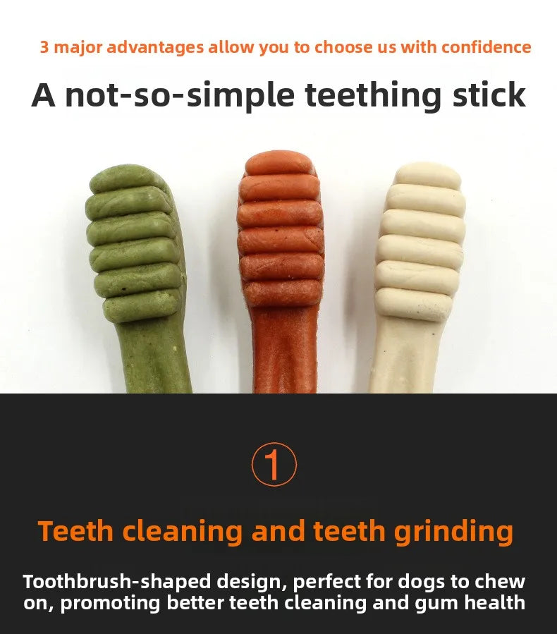 Dog Dental Chew Sticks - Beef Flavor, Dental Cleaning & Training