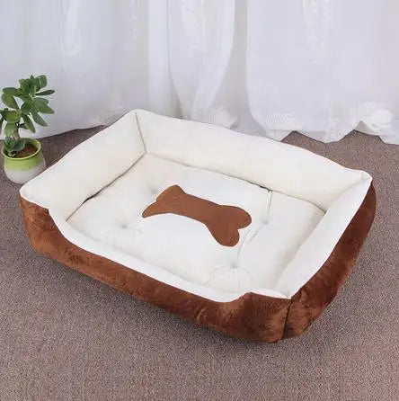 Square Cotton Pet Bed for Dogs & Cats – Warm Nest in Candy Colors