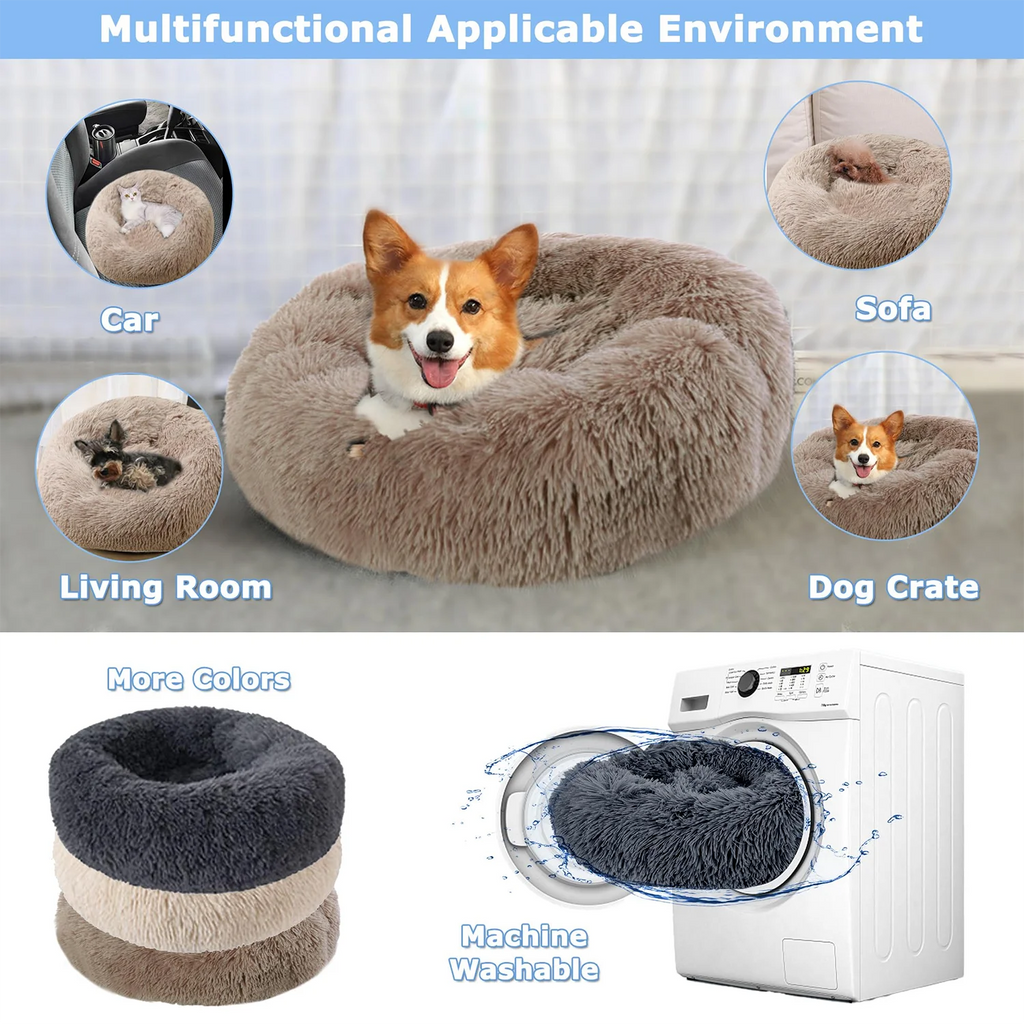 Luxury Round Pet Bed for Dogs & Cats – Ultra Soft & Warm