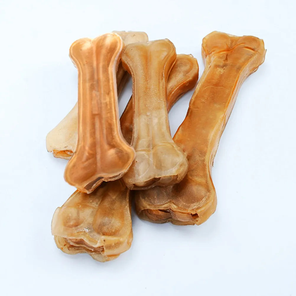 Hueso Masticable para Perros Pequeños y Cachorros - Cuero Crudo, Limpieza Dental