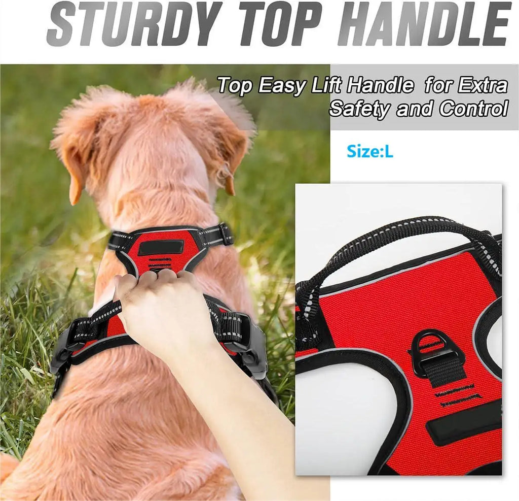 No-Pull Dog Harness — Reflective, Adjustable with Comfortable Handle