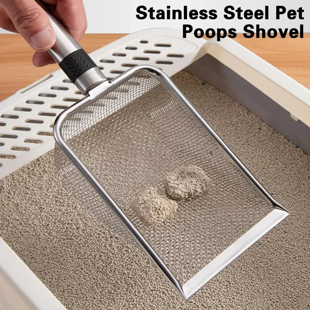 Stainless Steel Cat Litter Scoop – Durable, Rust-Proof & Easy to Clean
