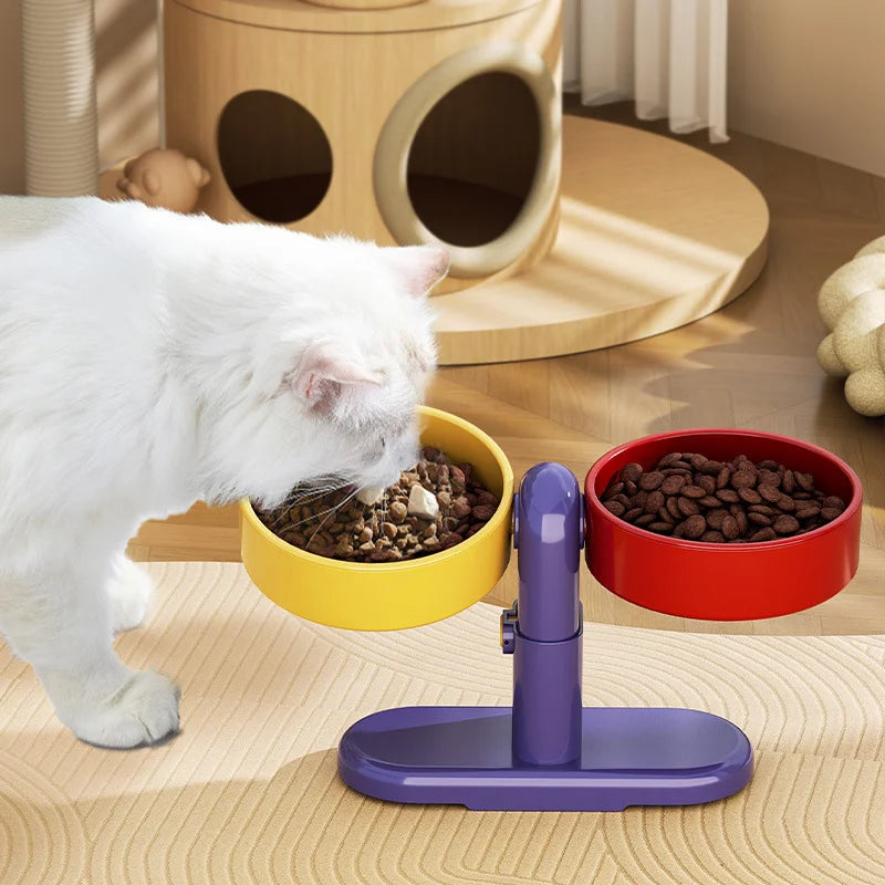 Height-Adjustable Anti-Tip Bowl for Dogs and Cats