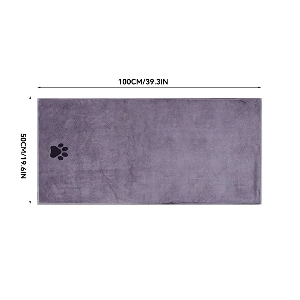 Embroidered Microfiber Bath Towel for Dogs and Cats – Soft & Absorbent