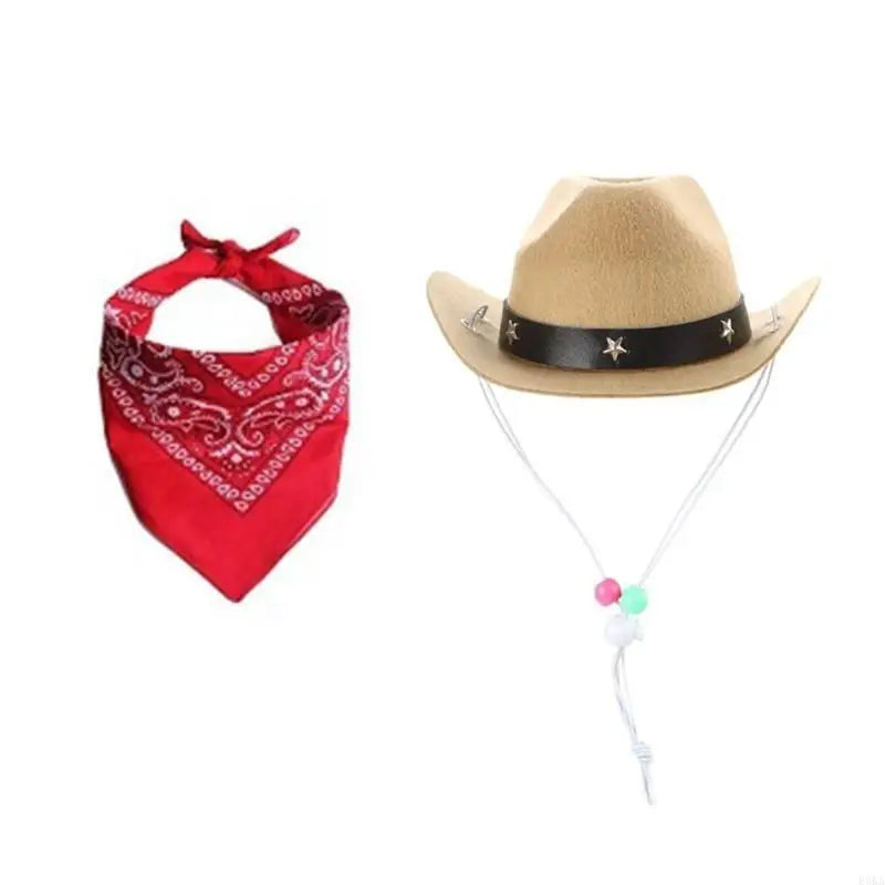 Cowboy Set for Dogs – Costume Hat and Bandana