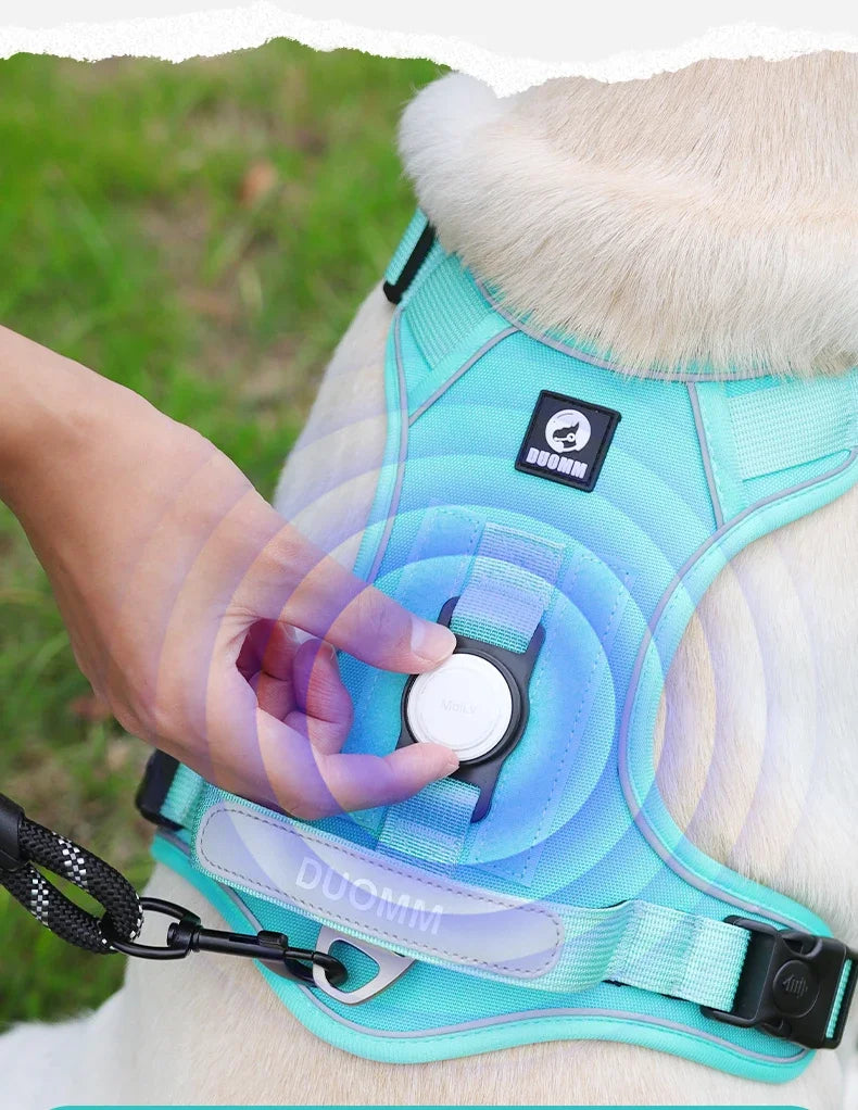 No-Pull Dog Harness for Large Dogs — Reflective, GPS-Compatible & Escape-Proof