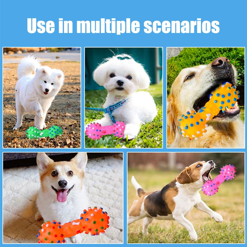 Dog Chew Toy Natural Rubber Safe and Environmentally Friendly Flexible Bite Resistant Cleans Teeth