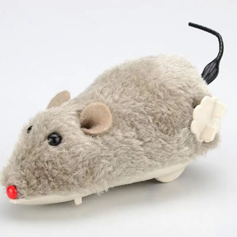Wind-Up Mouse Cat Toy – Realistic Plush That Runs on Its Own – No Batteries Needed