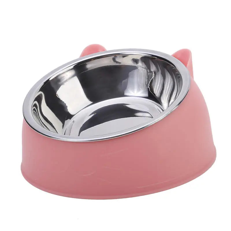 Tilted Stainless Steel Bowl for Cats and Dogs – 1, 2 or 5 Pack