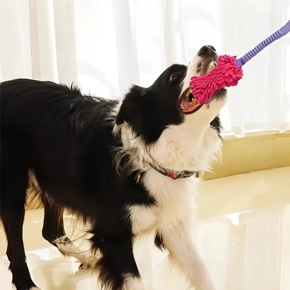 Plush Rope Ball Dog Toy – Interactive Dental Cleaning Chew for Small & Medium Dogs