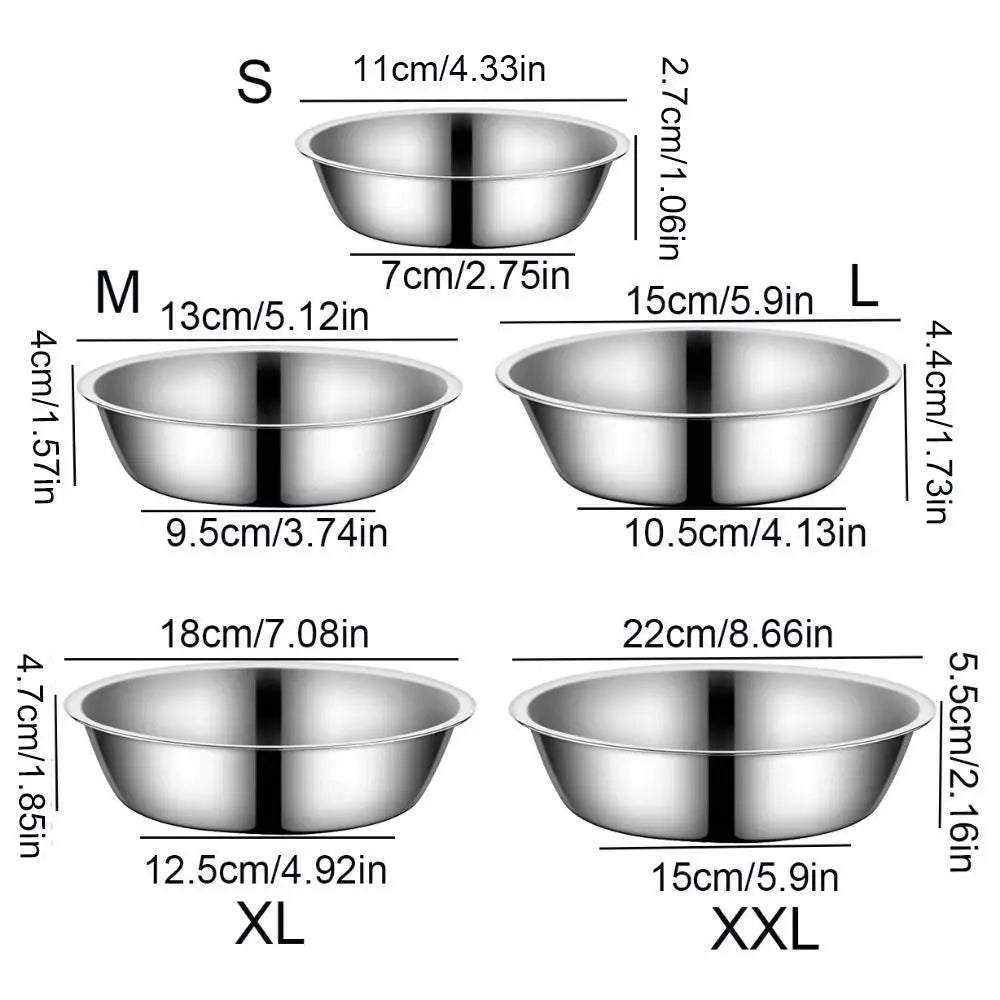 Stainless Steel Bowl for Dogs & Cats – Large Capacity, Non-Slip