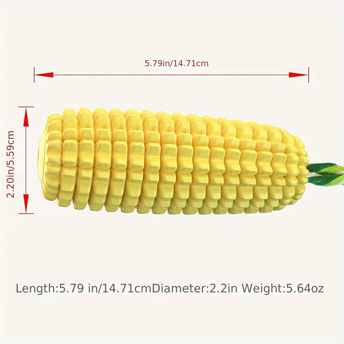 Corn Dog Chew Toy – Durable TPR Rubber, Silent or Squeaky – All Breeds