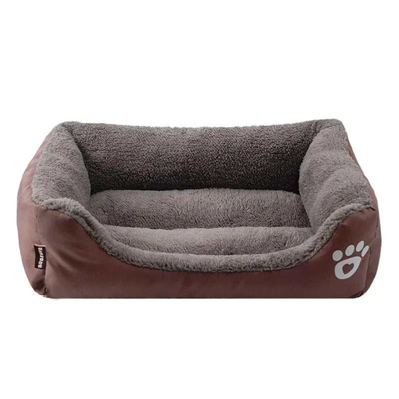Square Cotton Pet Bed for Dogs & Cats – Warm Nest in Candy Colors