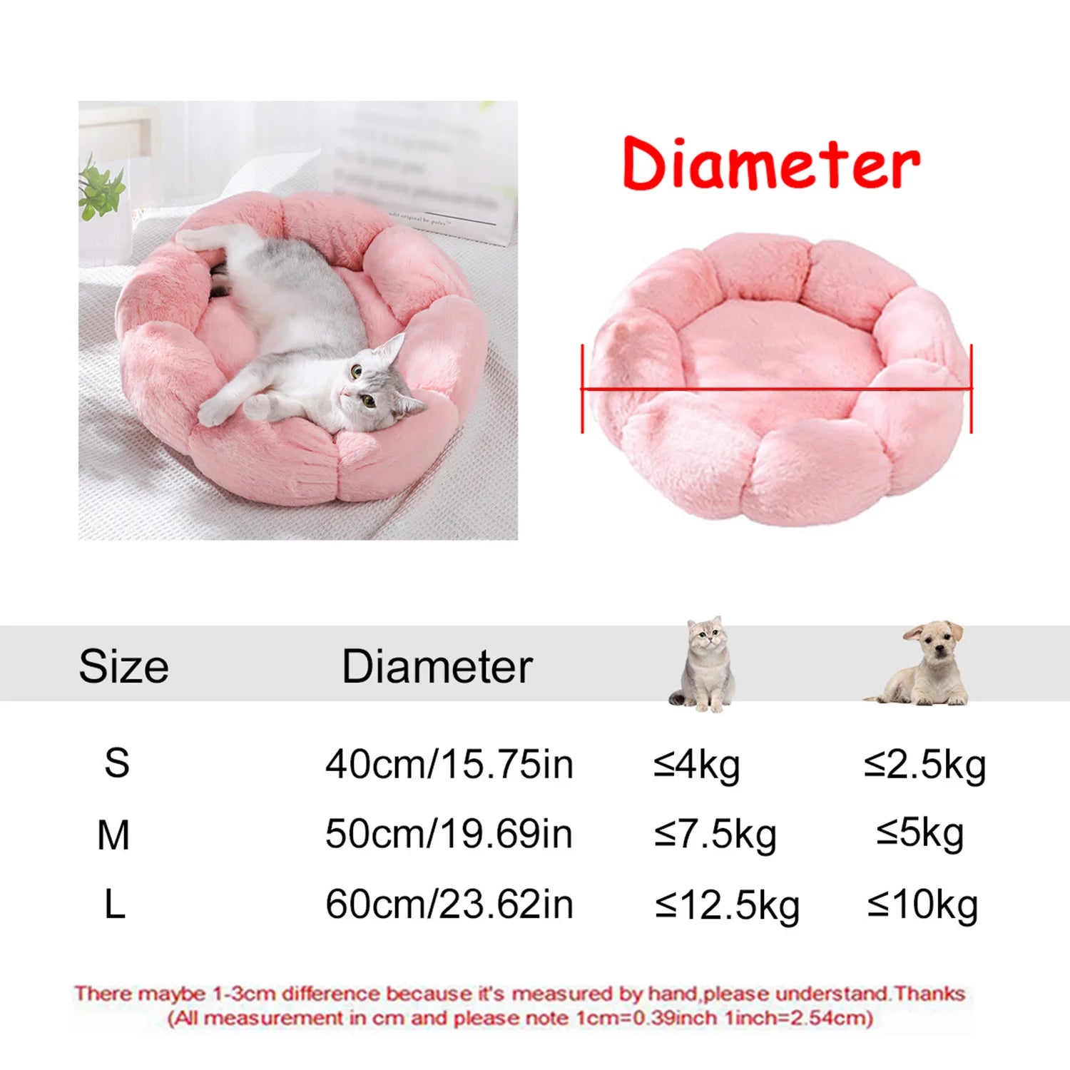 Luxury Round Pet Bed for Dogs & Cats – Ultra Soft & Warm