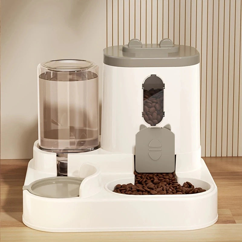 Automatic 2-in-1 Food & Water Dispenser for Dogs and Cats - Large Capacity
