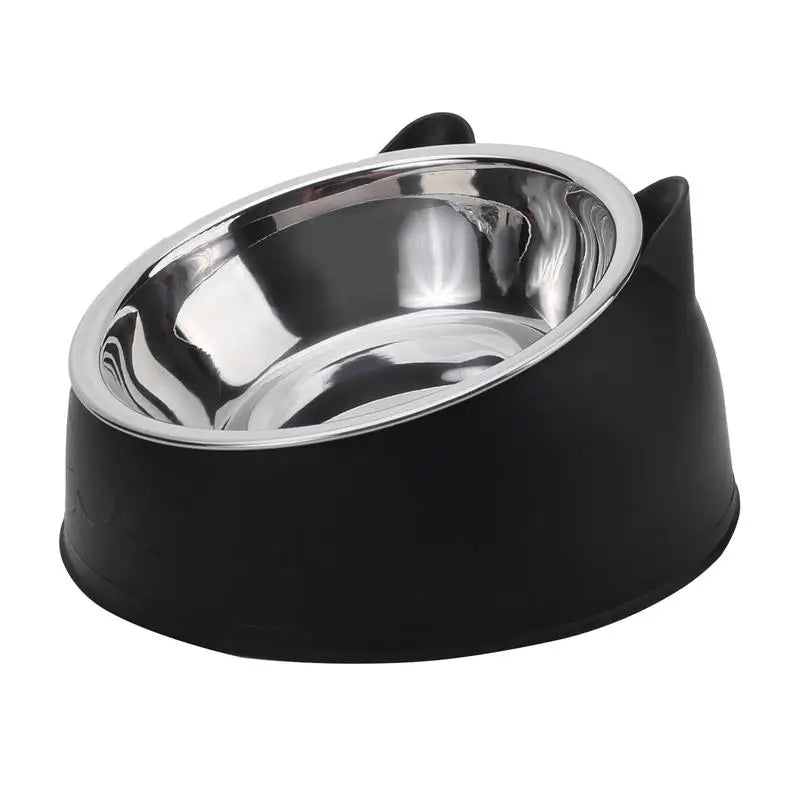 Tilted Stainless Steel Bowl for Cats and Dogs – 1, 2 or 5 Pack