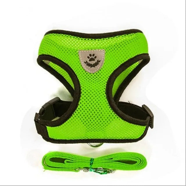 Mesh Harness & Leash Set for Cats and Dogs — Breathable, Reflective & Adjustable