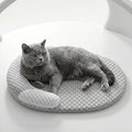 Oval Cooling Pet Bed for Dogs & Cats – Breathable Ice Silk
