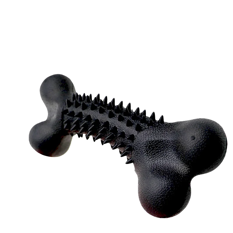 Tough Chew Toy for Large Dogs – Natural Rubber Bone with Beef Flavor & Dental Cleaning