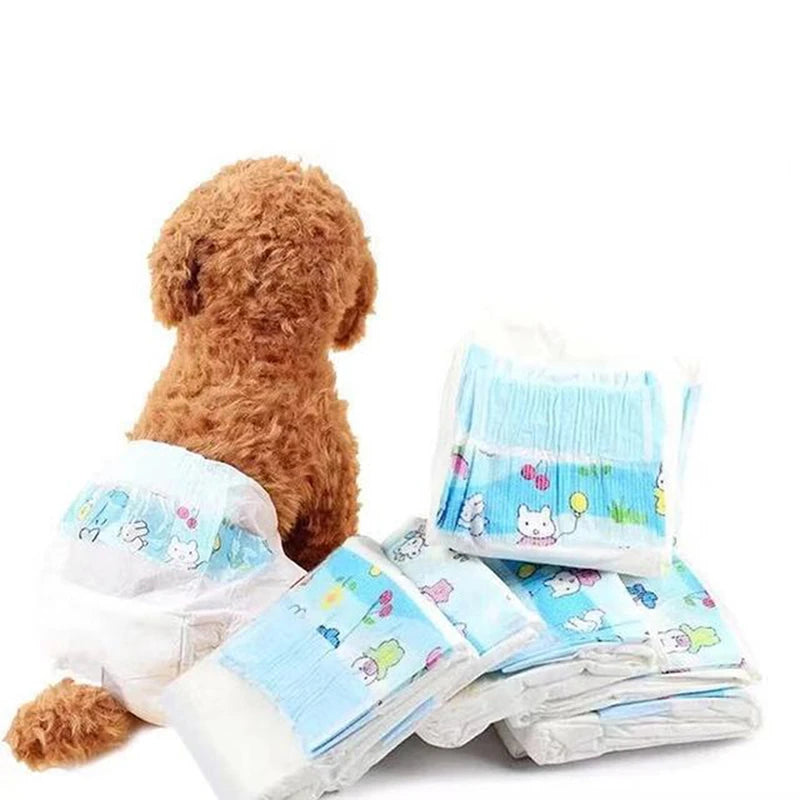 Disposable Dog Diapers — Absorbent, Quick-Dry & Portable (Pack of 10)