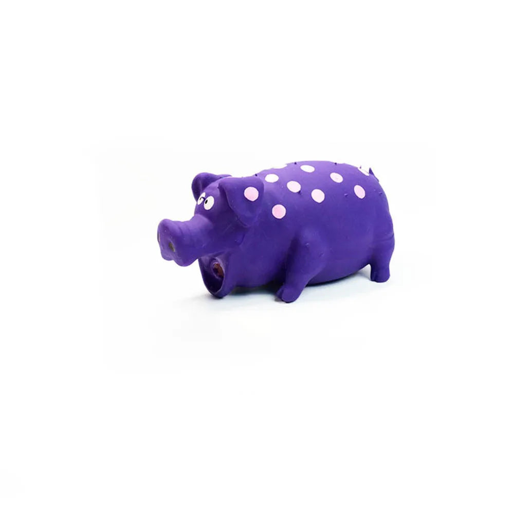 Juguete de Látex Cerdito con Sonido para Perros - Masticable, Resistente y Divertido
