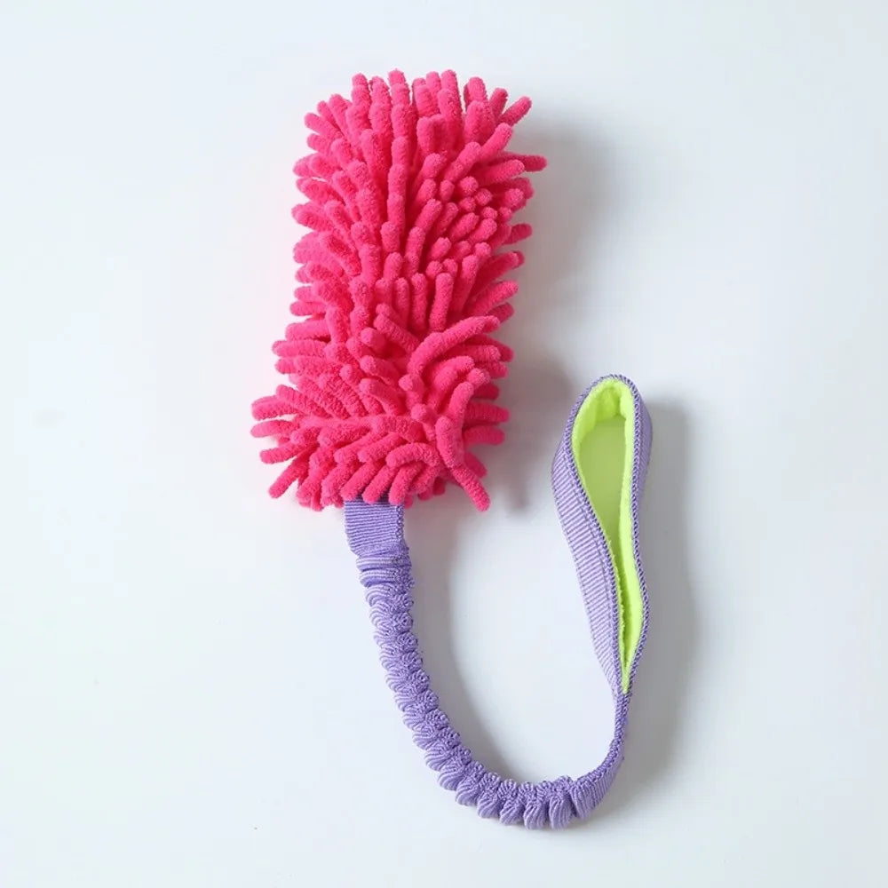 Plush Rope Ball Dog Toy – Interactive Dental Cleaning Chew for Small & Medium Dogs