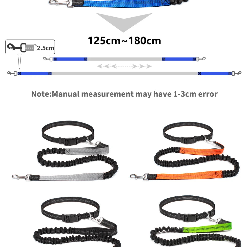 Hands-Free Dog Leash — Adjustable, Reflective & Comfortable for Running & Walking