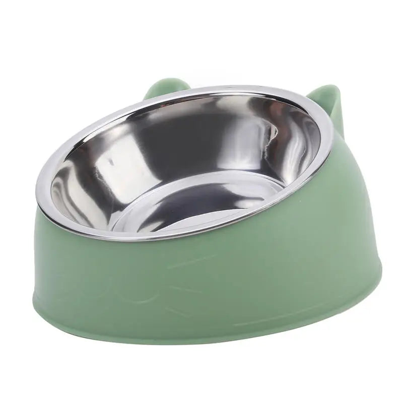 Tilted Stainless Steel Bowl for Cats and Dogs – 1, 2 or 5 Pack