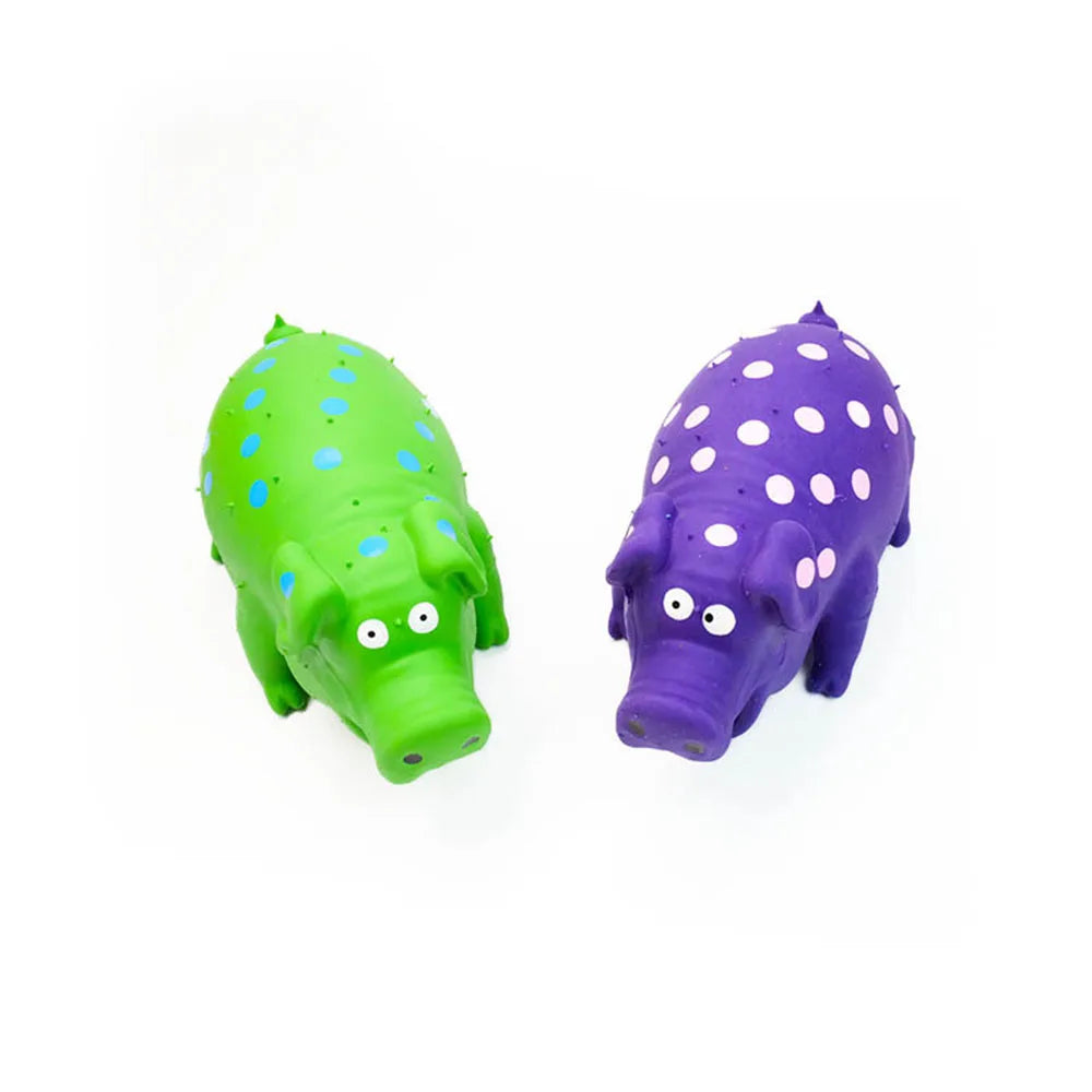Juguete de Látex Cerdito con Sonido para Perros - Masticable, Resistente y Divertido