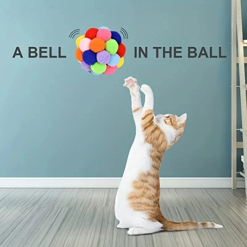 Cat Toy Balls – Plush, Bell & Wool Set for All Ages