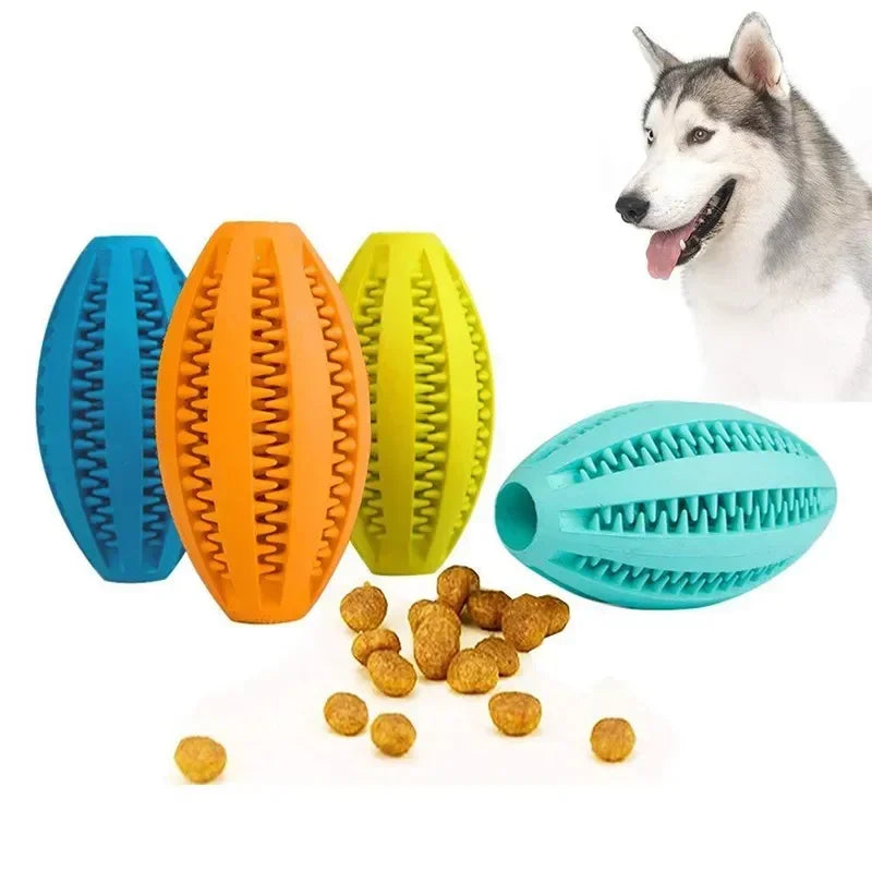Rubber Chew Ball for Dogs – Dental Cleaning & Treat Dispenser – Medium to Large