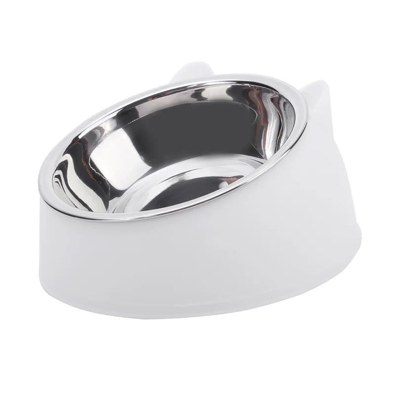 Tilted Stainless Steel Bowl for Cats and Dogs – 1, 2 or 5 Pack