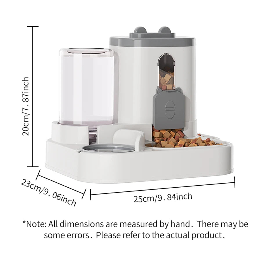 Automatic 2-in-1 Food & Water Dispenser for Dogs and Cats - Large Capacity