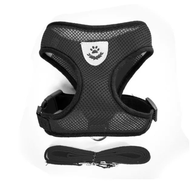 Mesh Harness & Leash Set for Cats and Dogs — Breathable, Reflective & Adjustable
